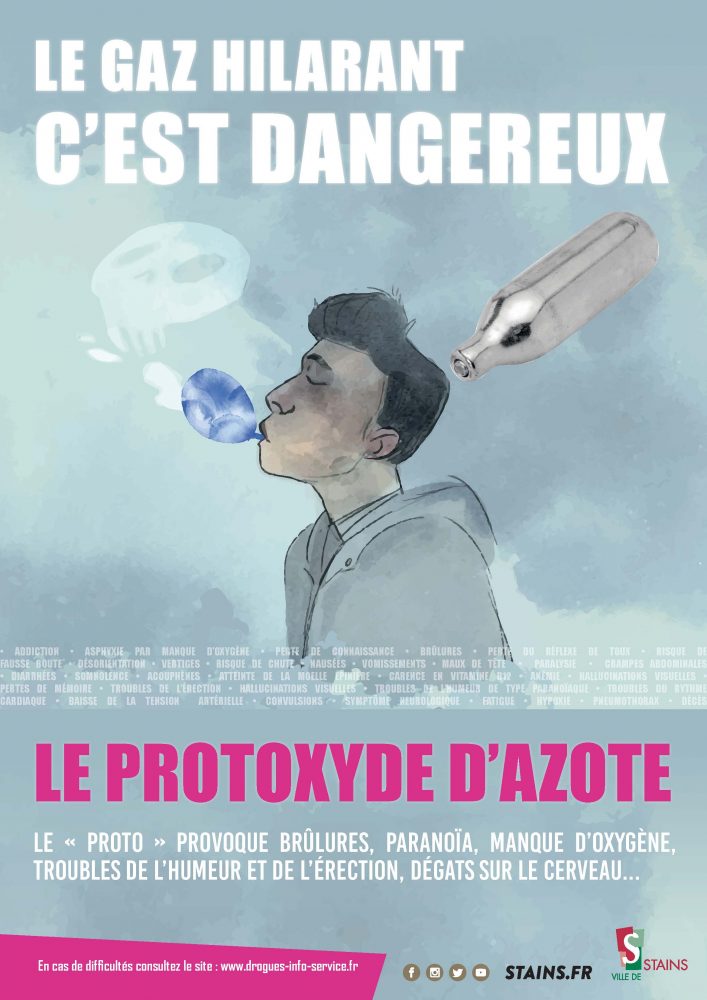 le gaz hilarant c'est dangereux - Ville de Stains