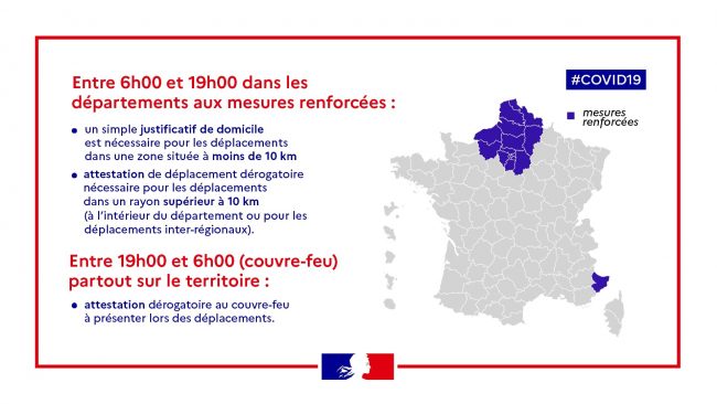 Covid-19 - Un confinement dans 16 départements pour 4 semaines à compter de vendredi 19 mars à minuit - Ville de Stains
