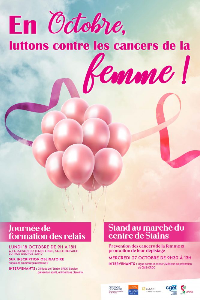 En Octobre, luttons contre les cancers de la femme ! - Ville de Stains